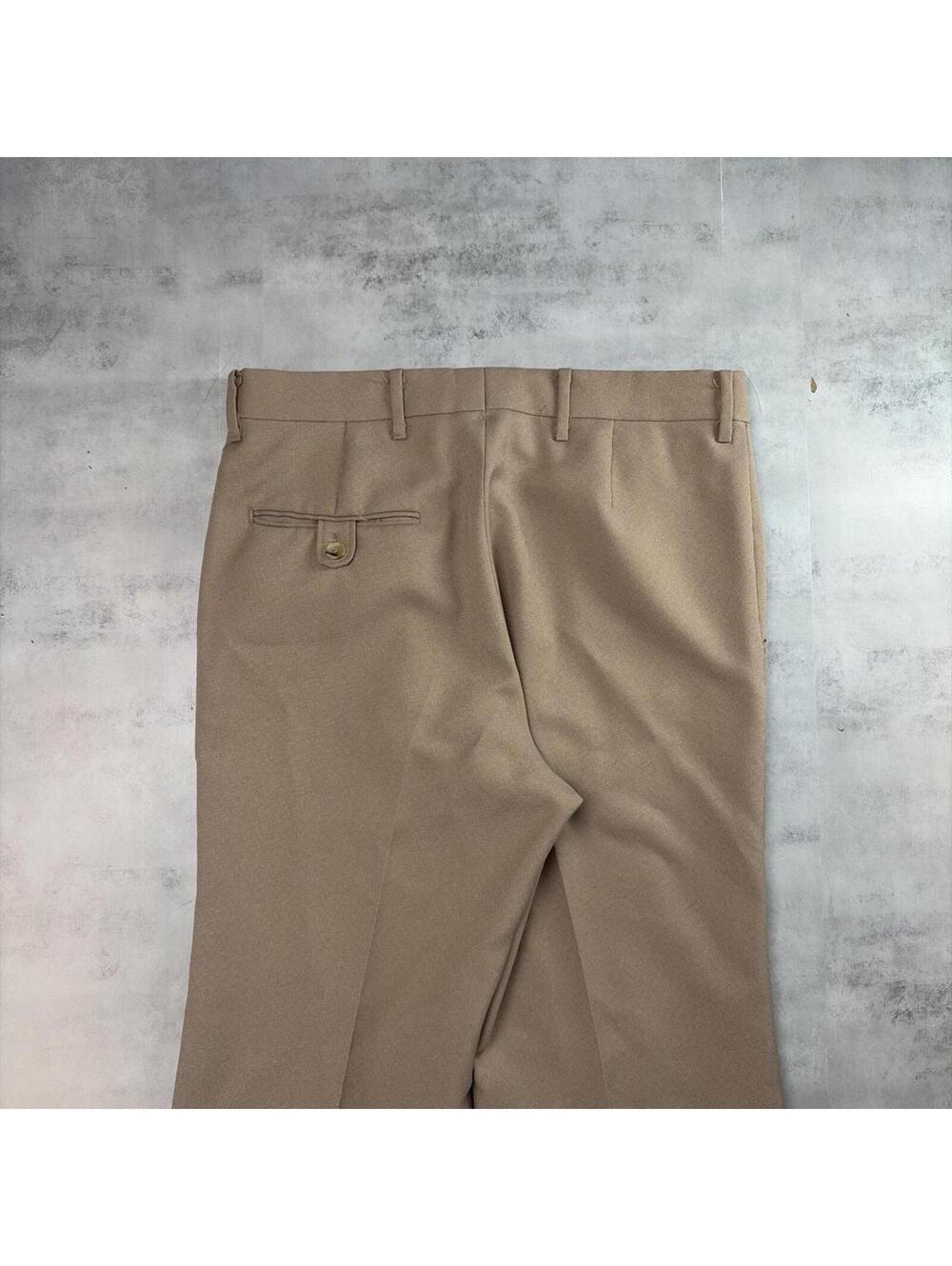 Vintage 70s Levi’s Panatela Tan Flare Bootcut Dress Pants - Picture 3 of 8